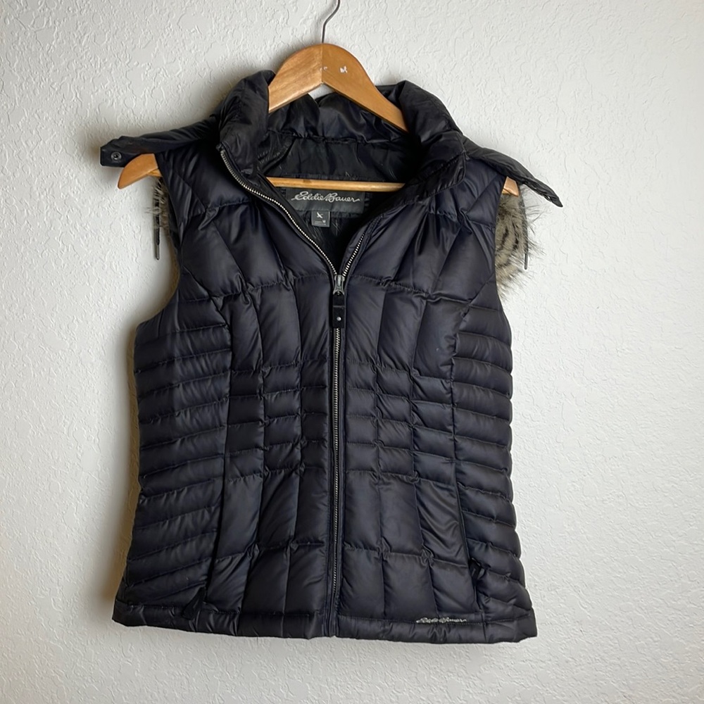 Eddie Bauer down hooded vest
